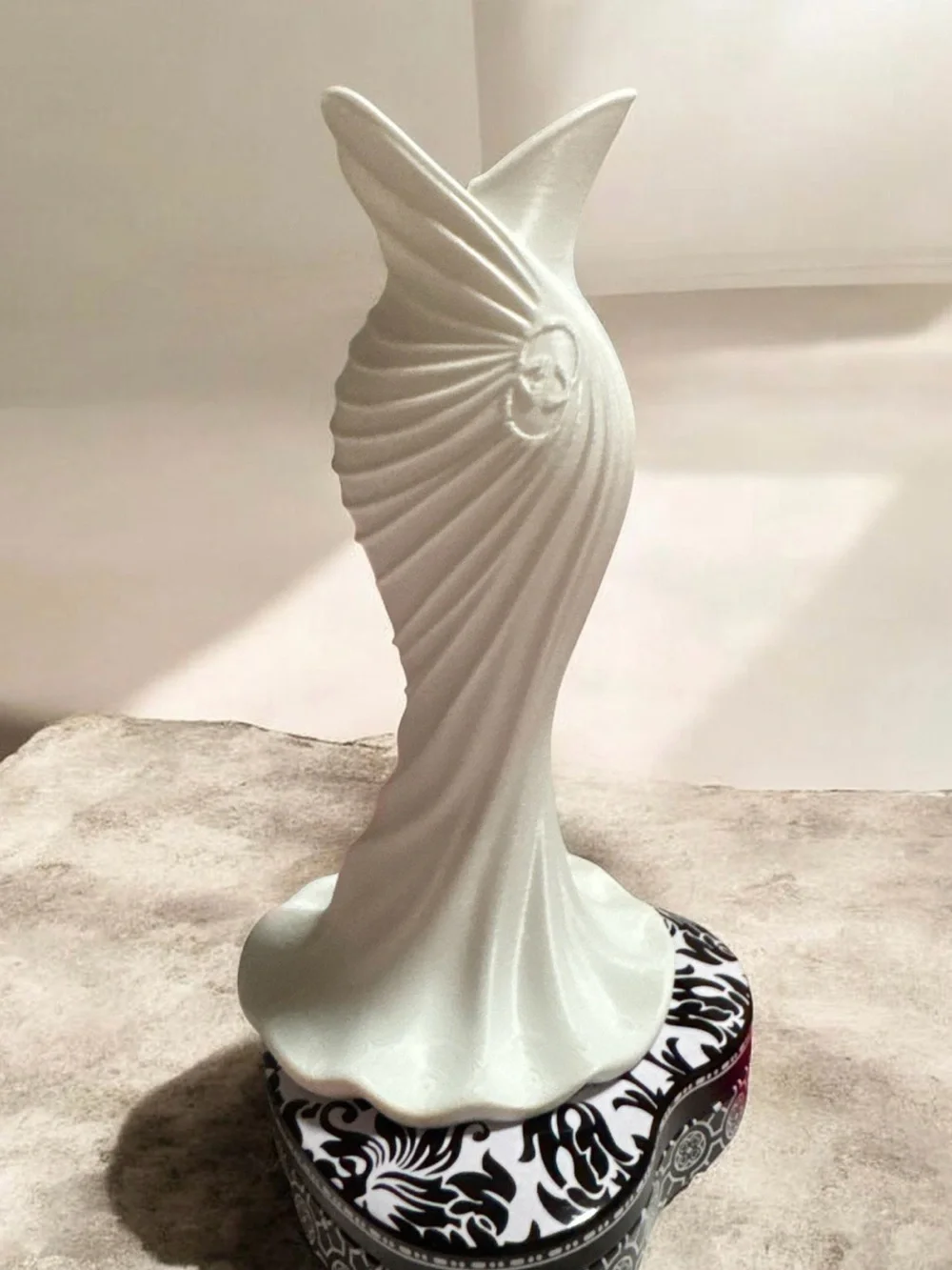 White Sculptural Ceramic vase